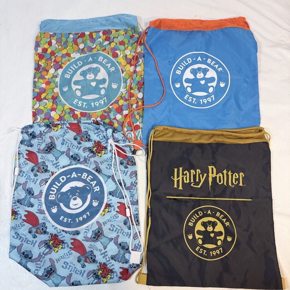 4 Build A Bear Workshop Drawstring Bags